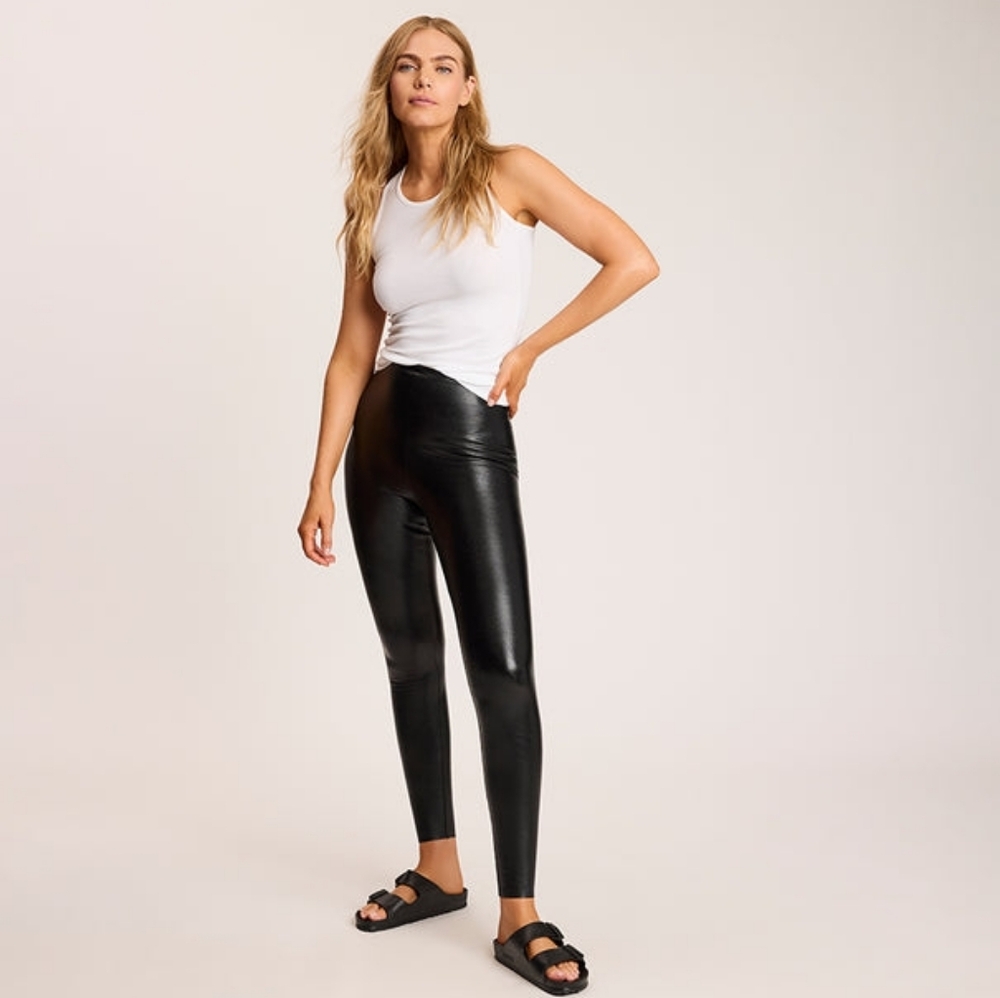 Commando Faux Vegan Leather Leggings Black XL Bikercore Goth